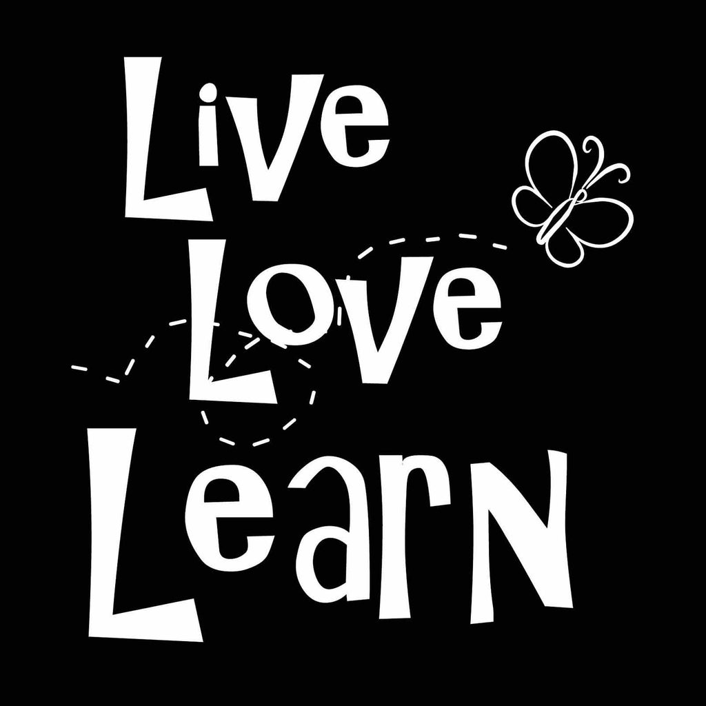 Vinyl Decal Sticker for Computer Wall Car Mac MacBook and More - Live Love Learn - 5.2 x 5 inches