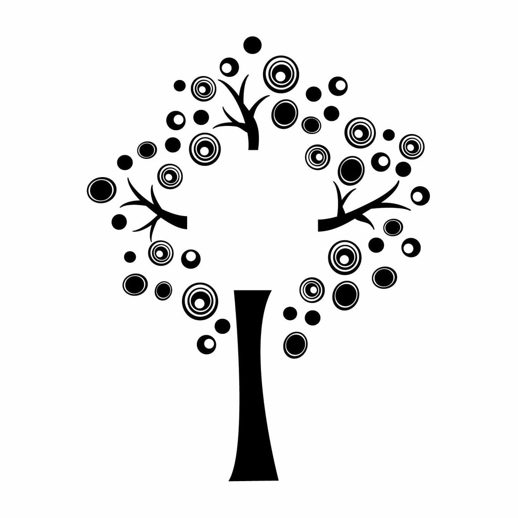 Vinyl Decal Sticker for Computer Wall Car Mac Macbook and More - Art Deco Tree