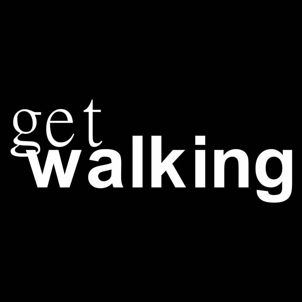 Vinyl Decal Sticker for Computer Wall Car Mac MacBook and More - Get Walking - 8 x 2.9 inches