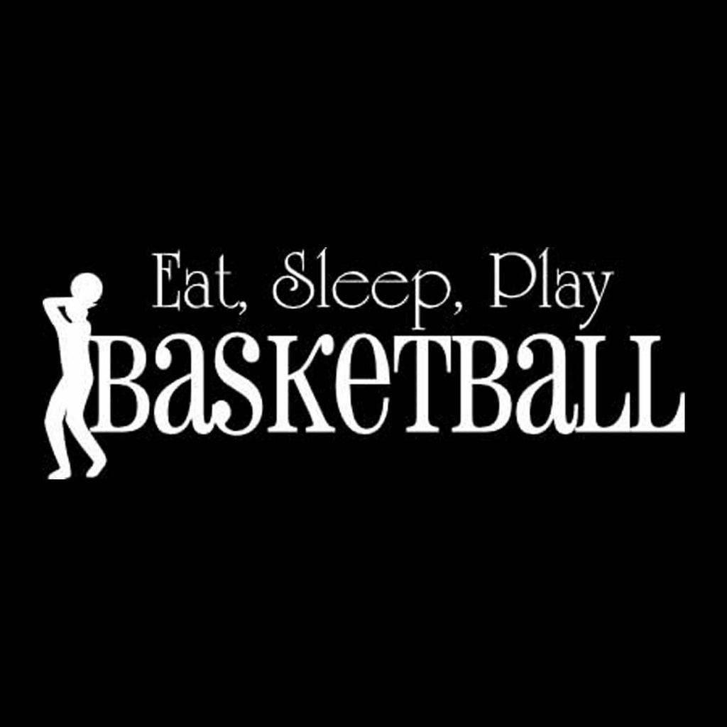 Vinyl Decal Sticker for Computer Wall Car Mac Macbook and More - Eat, Sleep, Play Basketball