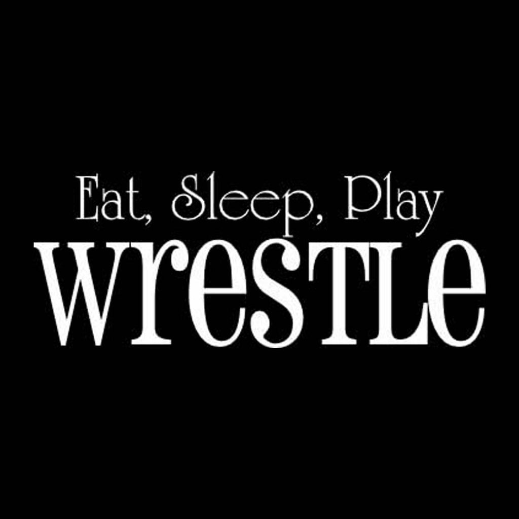 Vinyl Decal Sticker for Computer Wall Car Mac Macbook and More - Eat, Sleep, Play Wrestle