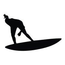 Load image into Gallery viewer, Vinyl Decal Sticker for Computer Wall Car Mac MacBook and More Surfer Surfing Decal - Size 5.2 x 3 inches