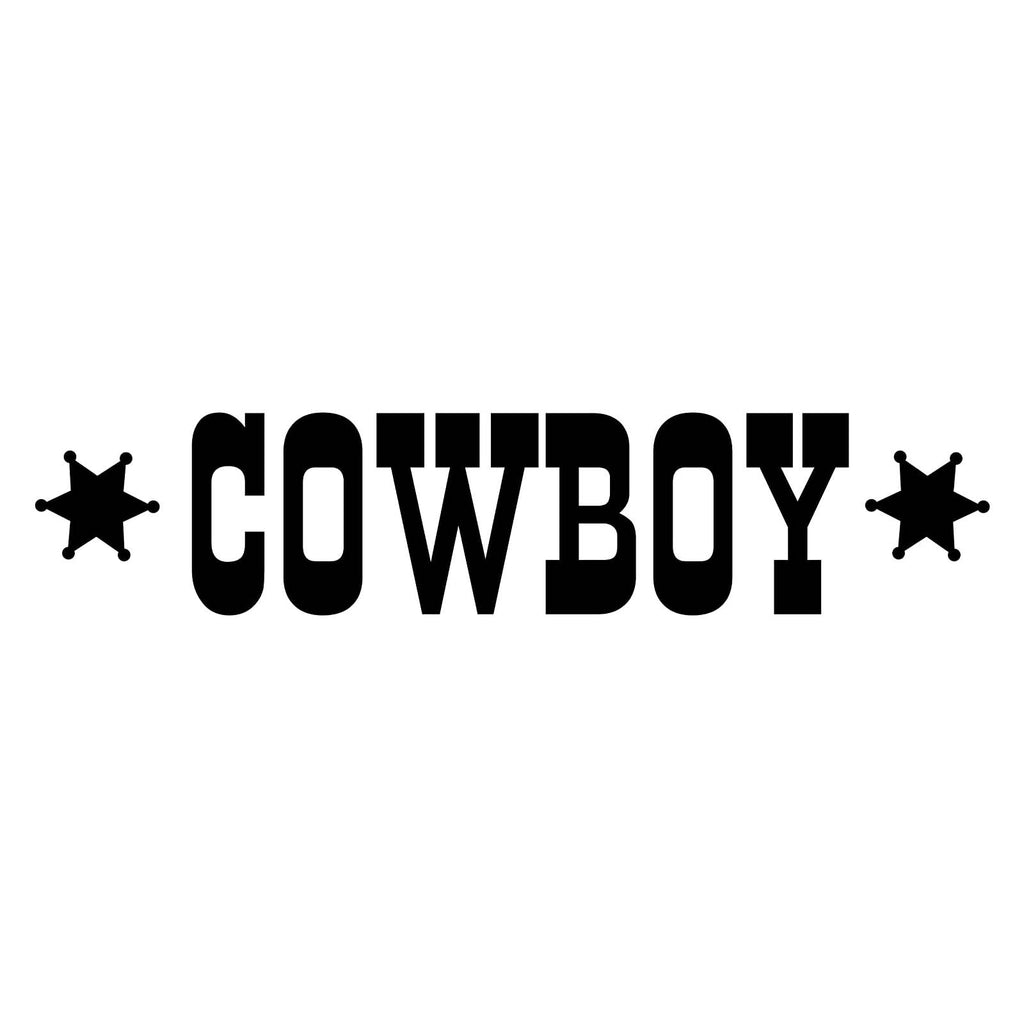 Vinyl Decal Sticker for Computer Wall Car Mac MacBook and More - Cowboy - 8 x 2 inches