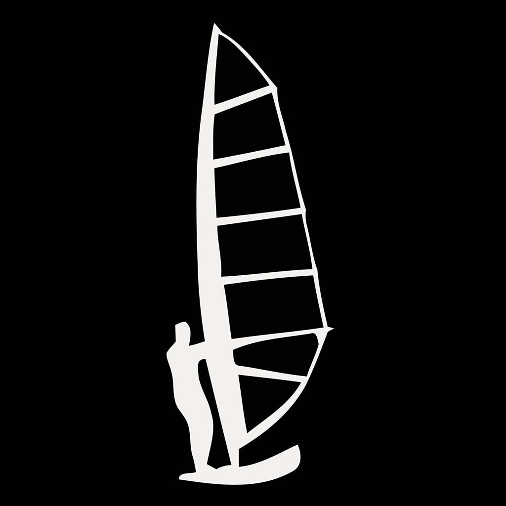 Vinyl Decal Sticker for Computer Wall Car Mac MacBook and More Sports Windsurfing Decal - Size - 7 x 2.5 inches