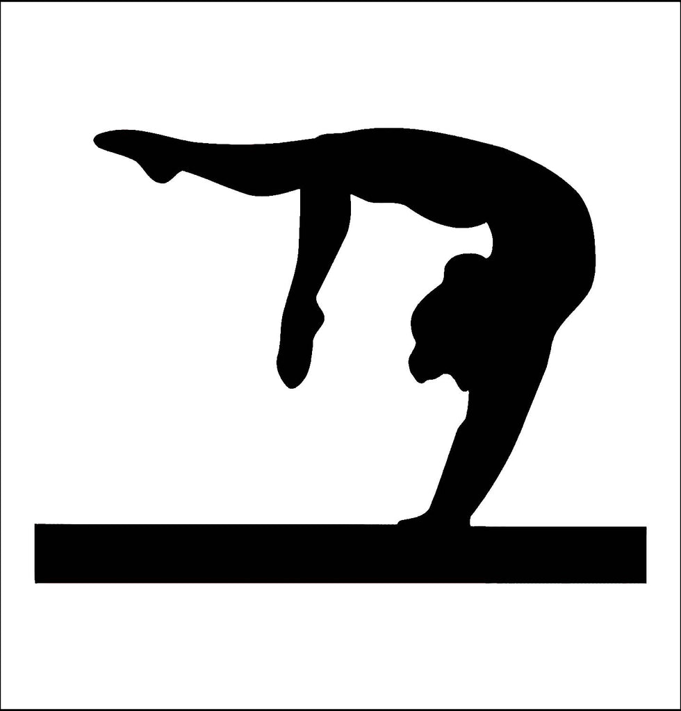 Vinyl Decal Sticker for Computer Wall Car Mac MacBook and More Sports Sticker Gymnast Decal Gymnastics - Size 5.2 x 4 inches