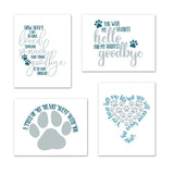 Best Dog Memorial Qoutes Wall Art Prints Set - Home Decor For Kids, Child, Children, Baby or Toddlers Room - Gift for Newborn Baby Shower | Set of 4 - Unframed- 8x10 Photos