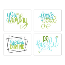 Load image into Gallery viewer, Inspiration Depression Quotes Wall Art Prints Set - Ideal Gift For Family Room Kitchen Play Room Wall Décor Birthday Wedding Anniversary | Set of 4 - Unframed- 8x10 Photos