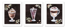Load image into Gallery viewer, Cold Coffee Drink With Seed Foliage Kitchen Wall Art Prints Set - Ideal Gift For Family Room Kitchen Play Room Wall Décor Birthday Wedding Anniversary | Set of 3 - Unframed- 8x10 Photos