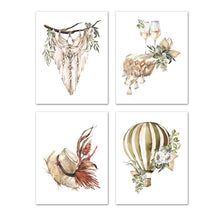 Load image into Gallery viewer, African Adventure Floral Wall Art Prints Set - Ideal Gift For Family Room Kitchen Play Room Wall Décor Birthday Wedding Anniversary | Set of 4 - Unframed- 8x10 Photos
