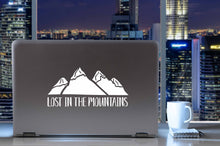 Load image into Gallery viewer, Lost in The Mountains | 8&quot; x 3.8&quot; Vinyl Sticker | Peel and Stick Inspirational Motivational Quotes Stickers Gift | Decal for Outdoors/Nature Mountains Lovers