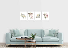 Load image into Gallery viewer, Country Floral Multicolour Roses Love Wall Art Prints Set - Ideal Gift For Family Room Kitchen Play Room Wall Décor Birthday Wedding Anniversary | Set of 4 - Unframed- 8x10 Photos