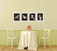 Load image into Gallery viewer, Coffee & Seed Foliage Kitchen Wall Art Prints Set - Ideal Gift For Family Room Kitchen Play Room Wall Décor Birthday Wedding Anniversary | Set of 4 - Unframed- 8x10 Photos