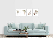 Load image into Gallery viewer, Southern Watercolor Lantern Wall Art Prints Set - Ideal Gift For Family Room Kitchen Play Room Wall Décor Birthday Wedding Anniversary | Set of 4 - Unframed- 8x10 Photos