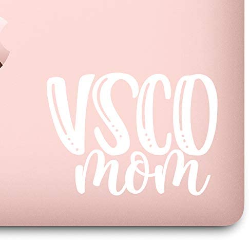 VSCO Mom Decal Sticker for Walls Car Computer Laptop Skin. for Moms who Have Girls who Like scrunchies, Water Bottles, Turtles, Metal Straws, Tea and sksksk 5.2" x 3.75"