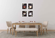 Load image into Gallery viewer, Dispossible Marble Coffee Cups With Seed Foliage Print Kitchen Wall Art Prints Set - Gift For Family Room Kitchen Play Room Wall Décor Birthday Wedding Anniversary | Set of 4 - Unframed- 8x10 Photos