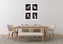 Load image into Gallery viewer, Coffee & Seed Foliage Kitchen Wall Art Prints Set - Ideal Gift For Family Room Kitchen Play Room Wall Décor Birthday Wedding Anniversary | Set of 4 - Unframed- 8x10 Photos