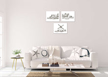 Load image into Gallery viewer, Pencil Sketch House Windmill Wall Art Prints Set - Ideal Gift For Family Room Kitchen Play Room Wall Décor Birthday Wedding Anniversary | Set of 4 - Unframed- 8x10 Photos