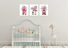 Load image into Gallery viewer, American Patriotic Gnome Independence Day 4th Of July Wall Art Prints Set - Ideal Gift For Family Room Kitchen Play Room Wall Décor Birthday Wedding Anniversary | Set of 3 - Unframed- 8x10 Photos