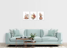 Load image into Gallery viewer, African Pottery Themed Wall Art Prints Set - Ideal Gift For Family Room Kitchen Play Room Wall Décor Birthday Wedding Anniversary | Set of 3 - Unframed- 8x10 Photos