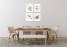 Load image into Gallery viewer, Coffee & Seed Foliage Kitchen Wall Art Prints Set - Ideal Gift For Family Room Kitchen Play Room Wall Décor Birthday Wedding Anniversary | Set of 4 - Unframed- 8x10 Photos