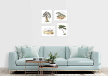 Load image into Gallery viewer, Safari Landscape Advanture Forest Wall Art Prints Set - Ideal Gift For Family Room Kitchen Play Room Wall Décor Birthday Wedding Anniversary | Set of 4 - Unframed- 8x10 Photos