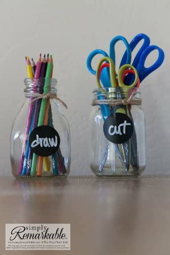 Dishwasher Safe Reusable Chalk Labels - 40 Circle Shape 1.25