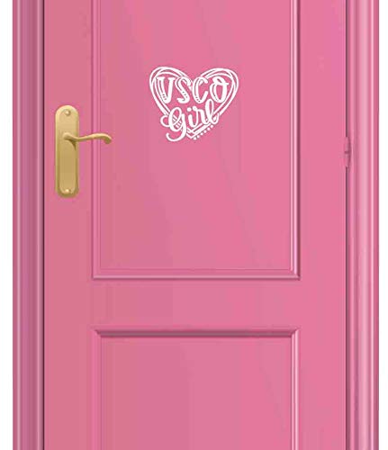VSCO Girl Heart Decal Sticker for Walls, car, Computer and Locker. for Girls who Like scrunchies, Water Bottles, Turtles, Metal Straws, Tea and sksksk 5.2" x 4.3"