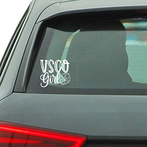 VSCO Girl Scrunchie Decal Sticker for Walls, car, Computer Skin and Locker. for Girls who Like scrunchies, Water Bottles, Turtles, Metal Straws, Tea and sksksk 5.2" x 4.8"