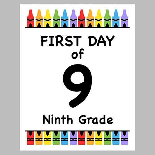 First Day of School Print, 8x10 Set of 3 - 7th Grade, 8th Grade, 9th –  Simply Remarkable