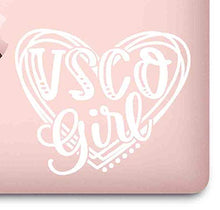 Load image into Gallery viewer, VSCO Girl Heart Decal Sticker for Walls, car, Computer and Locker. for Girls who Like scrunchies, Water Bottles, Turtles, Metal Straws, Tea and sksksk 5.2" x 4.3"