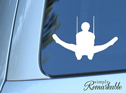 Vinyl Decal Sticker for Computer Wall Car Mac MacBook and More Sports Sticker Gymnast Decal Gymnastics - Size 5.2 x 3.5 inches
