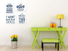 Load image into Gallery viewer, Blue Funny Dog Quotes Wall Art Prints Set - Ideal Gift For Family Room Kitchen Play Room Wall Décor Birthday Wedding Anniversary | Set of 4 - Unframed- 8x10 Photos
