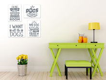 Load image into Gallery viewer, Gray Funny Dog Quotes Wall Art Prints Set - Ideal Gift For Family Room Kitchen Play Room Wall Décor Birthday Wedding Anniversary | Set of 4 - Unframed- 8x10 Photos