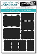 Load image into Gallery viewer, Reusable Chalk Labels - 22 Fancy Rectangle Shape Adhesive Chalkboard Stickers in 3 Sizes, Dishwasher Safe, Decorating, Crafts, Personalized Hostess Gifts, Wedding Party Favors