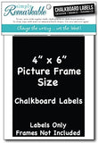 Picture Frame Size Chalkboard Labels Chalk Stickers (12, 4