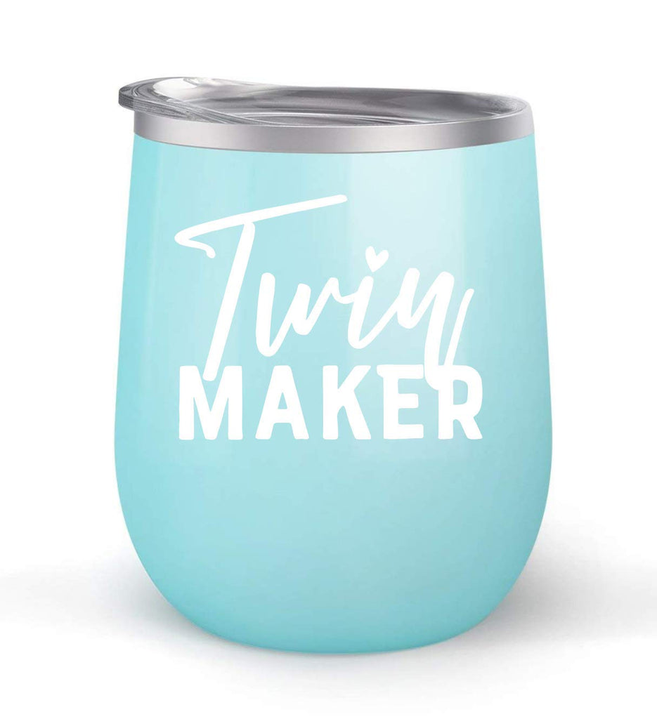 Twin Maker - Choose your cup color & create a personalized tumbler for Wine Water Coffee & more! Premier Maars Brand 12oz insulated cup keeps drinks cold or hot Perfect gift