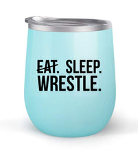 Load image into Gallery viewer, Eat Sleep Wrestle - Choose your cup color &amp; create a personalized tumbler for Wine Water Coffee &amp; more! Premier Maars Brand 12oz insulated cup keeps drinks cold or hot Perfect gift