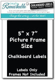 Picture Frame Size Chalkboard Labels Adhesive Chalk Stickers, DIY, Gifts, Parties, Organizing, Crafts, Wedding, Party Favors (8, 4