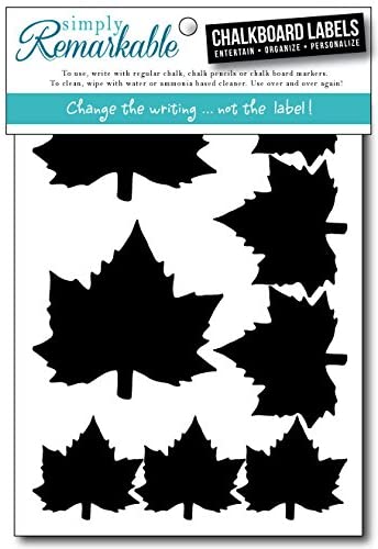 Reusable Chalk Labels - 32 Leaf Shape Adhesive Chalkboard Stickers, Li –  Simply Remarkable