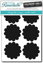 Load image into Gallery viewer, Reusable Chalk Labels - 12 Flower Shape 2.5&quot; Chalkboard Stickers Wipe Clean and Reuse Organizing, Decorating, Crafts, Personalized Hostess Gifts, Wedding and Party Favors