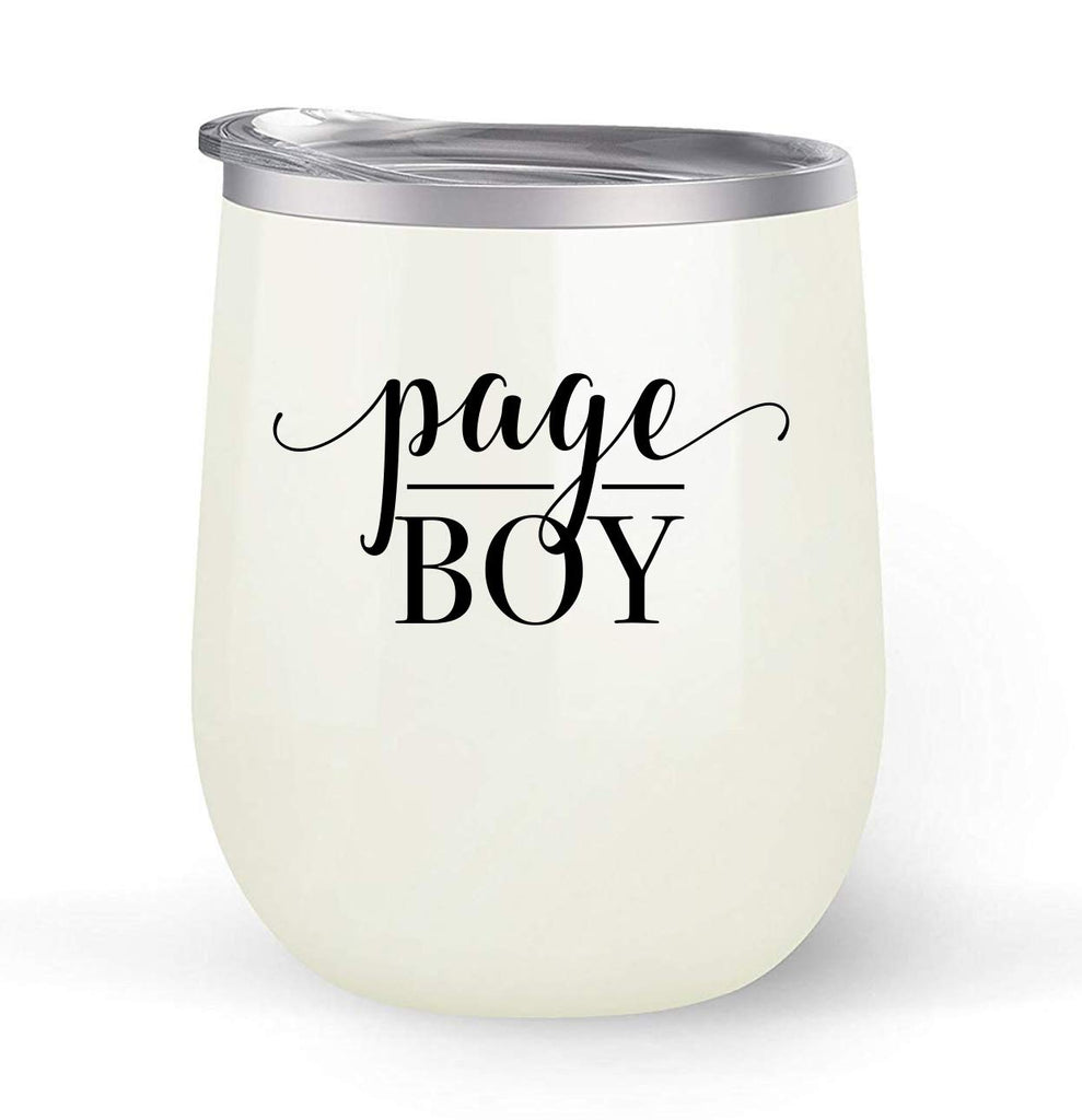 Page Boy - Wedding Gift - Choose your cup color & create a personalized tumbler for Wine Water Coffee & more! Premier Maars Brand 12oz insulated cup keeps drinks cold or hot Perfect gift