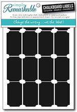 Load image into Gallery viewer, Reusable Chalk Labels - 48 Ticket Shape 2&quot; x 1.25&quot; Adhesive Chalkboard Stickers, Light Material with Removable Adhesive and Smooth Writing Surface. Can be Wiped Clean and Reused