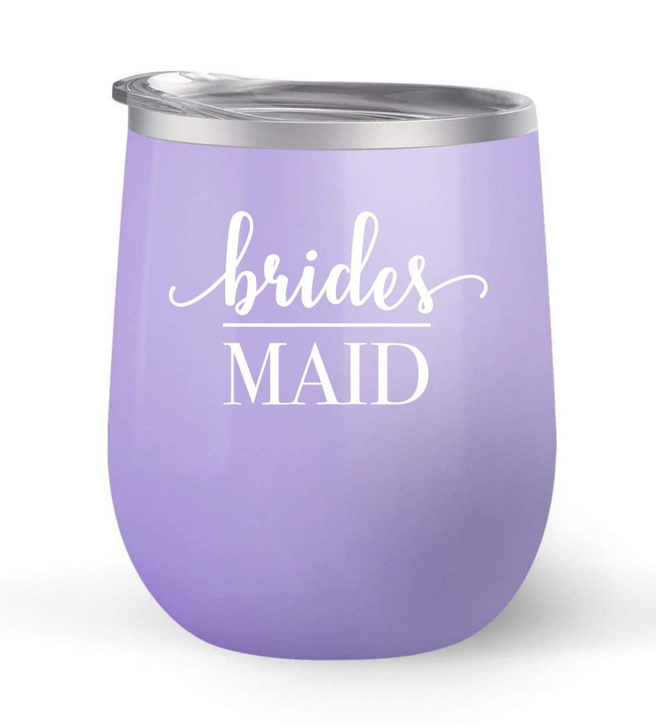 Bridesmaid - Wedding Gift - Choose your cup color & create a personalized tumbler for Wine Water Coffee & more! Premier Maars Brand 12oz insulated cup keeps drinks cold or hot Perfect gift