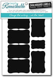 Chalkboard Labels - Rectangle Chalk Labels Removable, Rewriteable, Simply Remarkable! Organize, Personalize and Entertain Classic, Long Lasting Material. (Large Fancy Rectangle)