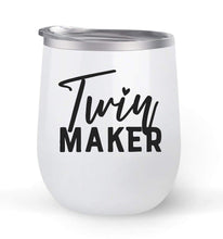 Load image into Gallery viewer, Twin Maker - Choose your cup color &amp; create a personalized tumbler for Wine Water Coffee &amp; more! Premier Maars Brand 12oz insulated cup keeps drinks cold or hot Perfect gift