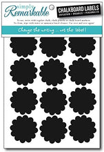 Load image into Gallery viewer, Reusable Chalk Labels - 24 Flower Shape 1.7&quot; Chalkboard Stickers Wipe Clean and Reuse Organizing, Decorating, Crafts, Personalized Hostess Gifts, Wedding and Party Favors