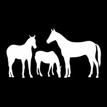 Load image into Gallery viewer, Vinyl Decal Sticker for Computer Wall Car Mac MacBook and More Horse Family Decal - Size 7 x 3.7 inches