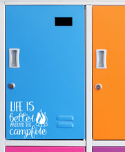 Load image into Gallery viewer, Life is Better Around The Campfire | 5.2" x 5" Vinyl Sticker | Peel and Stick Inspirational Motivational Quotes Stickers Gift | Decal for Outdoors/Nature Camping Lovers