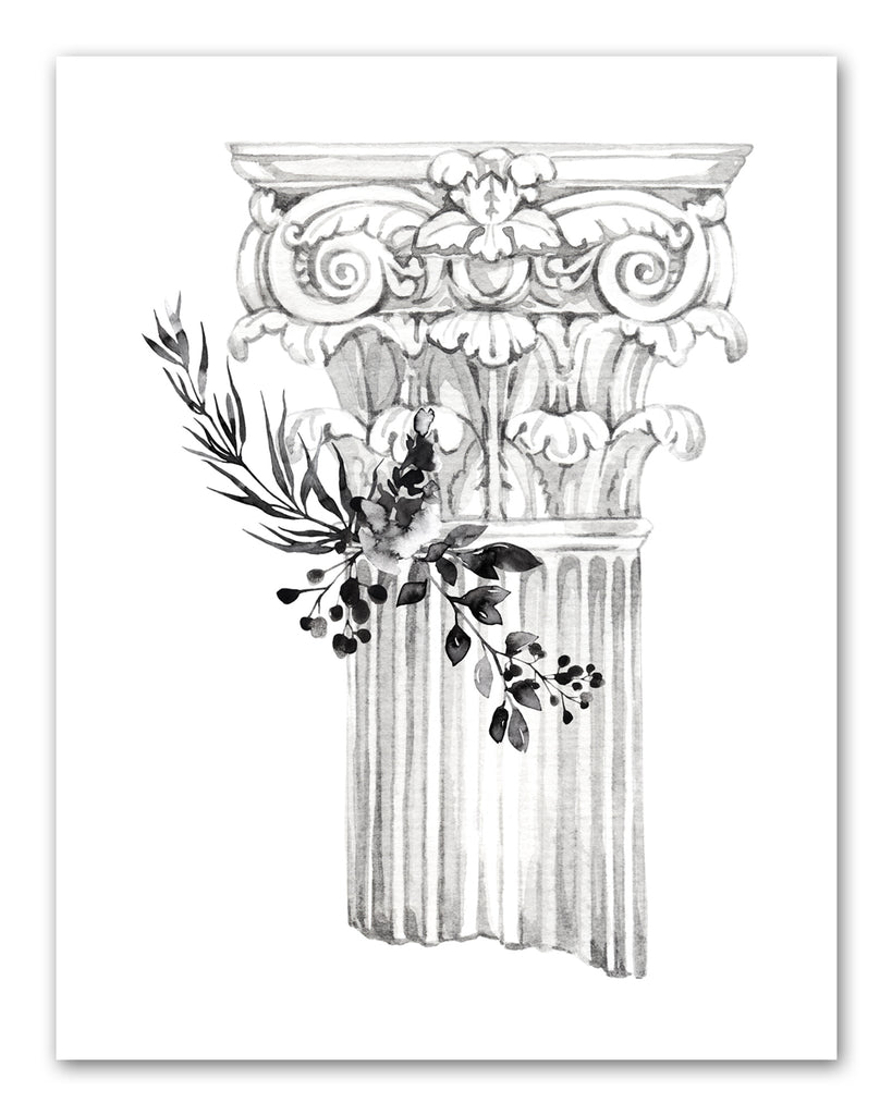 Architecture Pencil Sketch Design Wall Art Prints Set - Ideal Gift For Family Room Kitchen Play Room Wall Décor Birthday Wedding Anniversary | Set of 4 - Unframed- 8x10 Photos