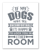 Load image into Gallery viewer, Gray Funny Dog Quotes Wall Art Prints Set - Ideal Gift For Family Room Kitchen Play Room Wall Décor Birthday Wedding Anniversary | Set of 4 - Unframed- 8x10 Photos